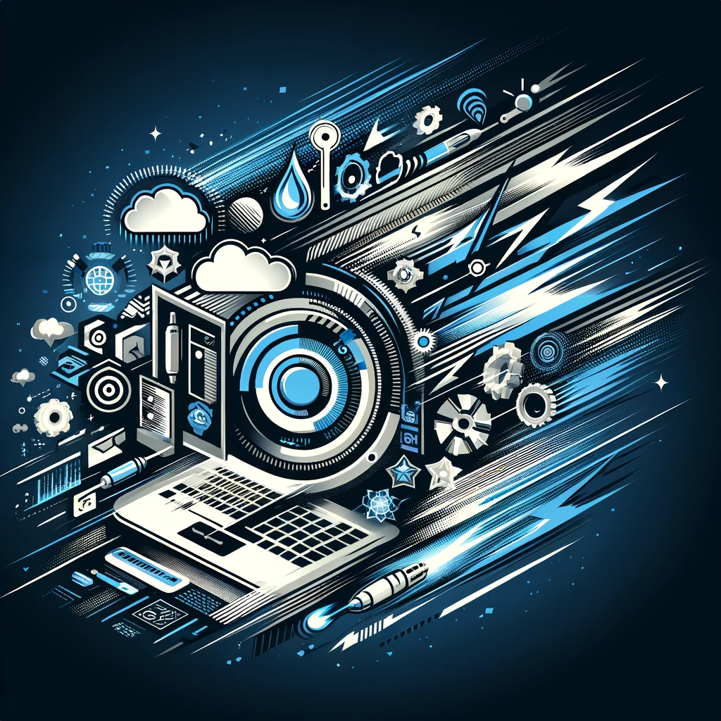 DALL·E 2024-01-15 15.05.04 - Design a third image for a computer technical support company, free from any words or text. This image should visually convey the essence of tech supp